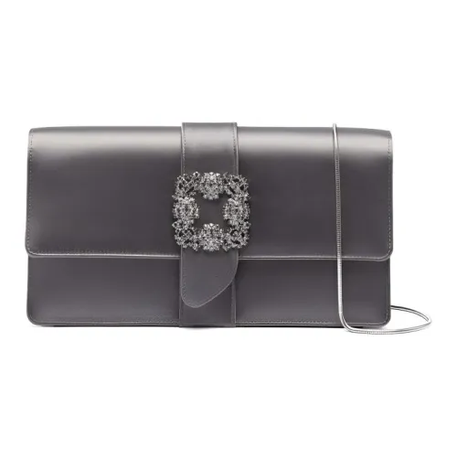 MANOLO BLAHNIK Вискоза Клатч Женский Серый