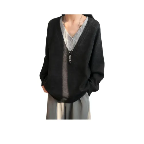 LANGQING Темно-серый Женский Трикотаж