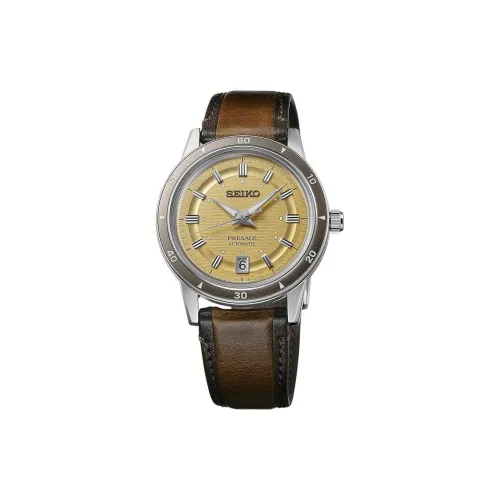 SEIKO Автоматический Ручной Механизм Мужские Часы серии Presage 39,5 мм Желтые