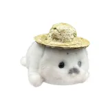 Соломенная шляпа с узором "следы"