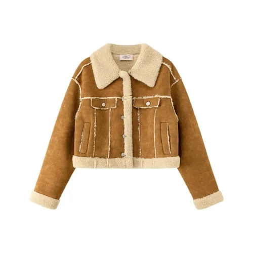 CHUU Коричневый Женские Меховые изделия