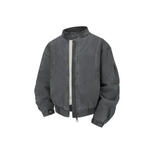 DOH STORE Темно-серый унисекс пуховики