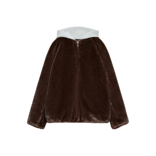 ZARA Коричневый Женские Бархатные Куртки