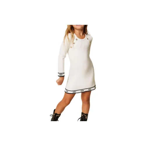 Twinset Черный Белый Детские Платья