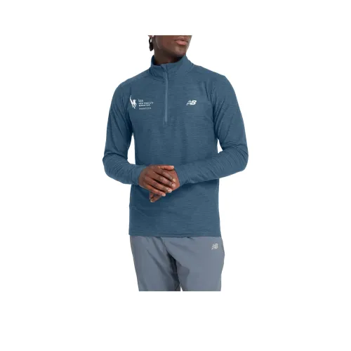 New Balance NYC Marathon Finisher 1 4 Zip Бег Т-Рубашка Мужская