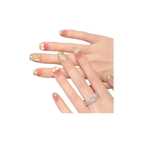 YUNYUEQIAO Туманный Венок Многоцветный Маленький цветок Стеклянные бусины Ручной работы Nail Art Короткий ЛАДДЕР