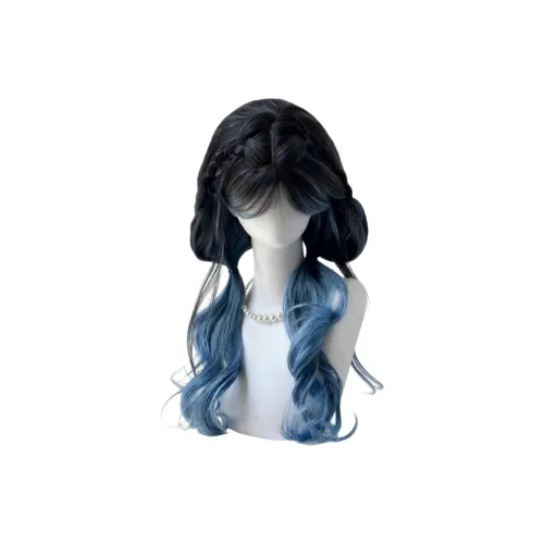 FYOSEE Синий Балаяжная Перука Женская Длинные Волосы Парижские Краски для Волос и Большая Волна Длинные Кудрявые Волосы