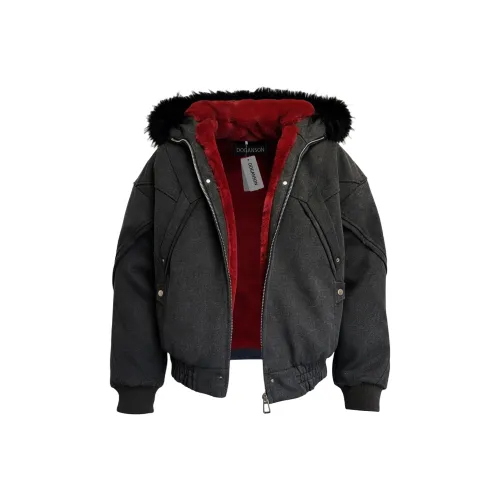 DOGANSON Черный Внешний Красный Внутренний Унисекс Пуховики