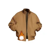 Хаки хлопковый пуховик [утеплённый]