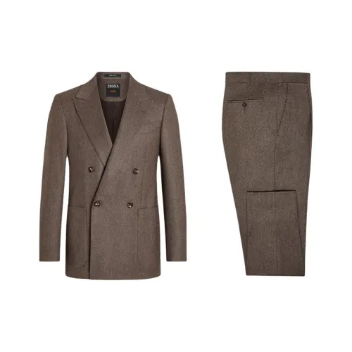 Ermenegildo Zegna Коричневый Мужской Деловой костюм