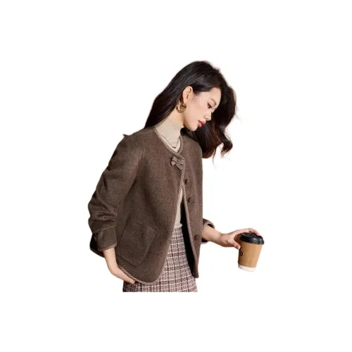 Mylan Light Chestnut Brown Women's Coat Mylan Светлый Каштановый Коричневый Женское Пальто