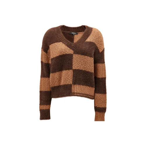 ONLY E09 Coffee Bean Color Женский Свитер