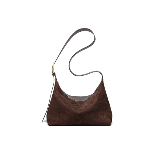 EBLAN Сумка через плечо из коровьей кожи стандартная женская кофейного цвета