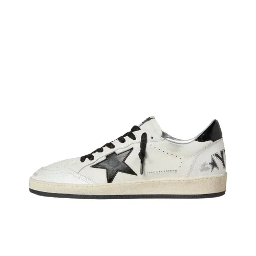 Golden Goose Ball Star WISHES Низкие кроссовки для скейтбординга Женские Черный Белый