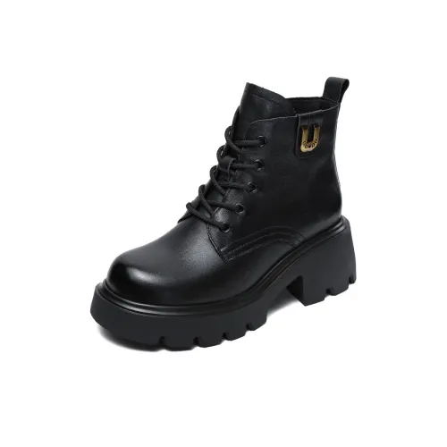 H2 Винтаж Британский стиль Платформа Женская обувь 10 см Мартин Boot Женские