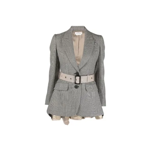 Alexander McQueen Бизнес-костюм пальто женское коричневый