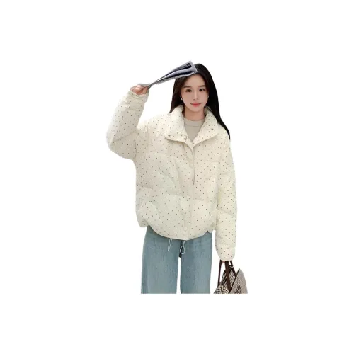 GUOZHEN Экрю Женские пуховики