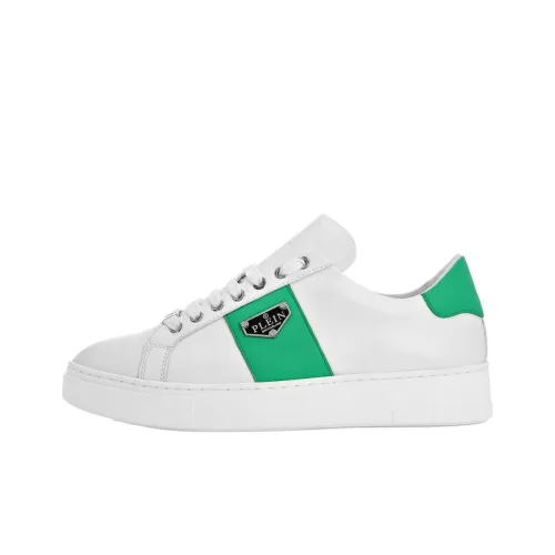PHILIPP PLEIN Lo Топ Низкий Топ Скейтборд Кроссовки Унисекс Белый Зеленый