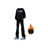 Черный (с флисовой подкладкой и утепленный)