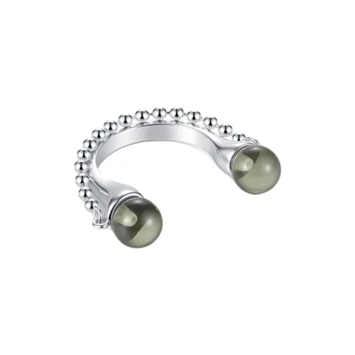 SSIXEE S925 Серебряные кольца с 18K белым золотом унисекс