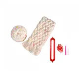 Белый радужный конфетный шарф [материал сумка - волшебное издание]