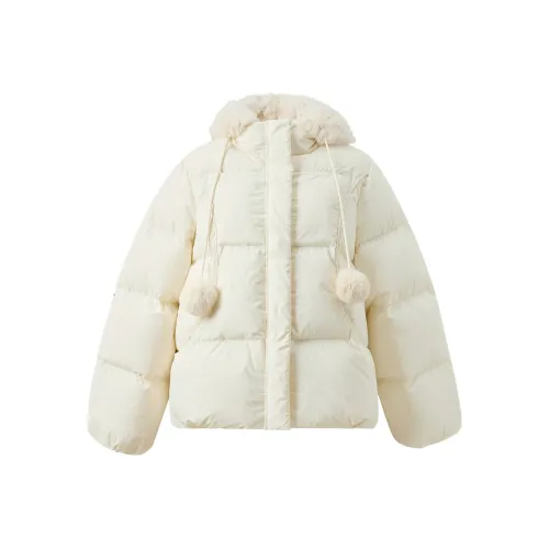 3COLOUR Ecru Женские Пуховики