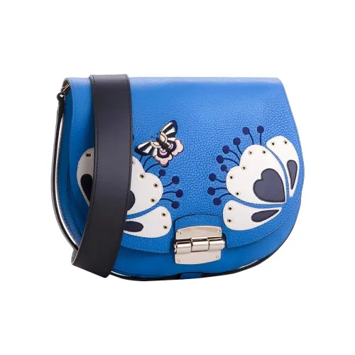 Furla Club 2 Кожа Сумка через плечо Женская Синяя