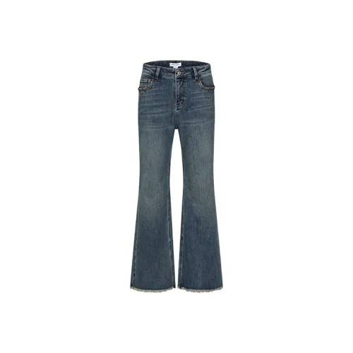 URBAN REVIVO Blue Women's Jeans URBAN REVIVO Синий Женские Джинсы