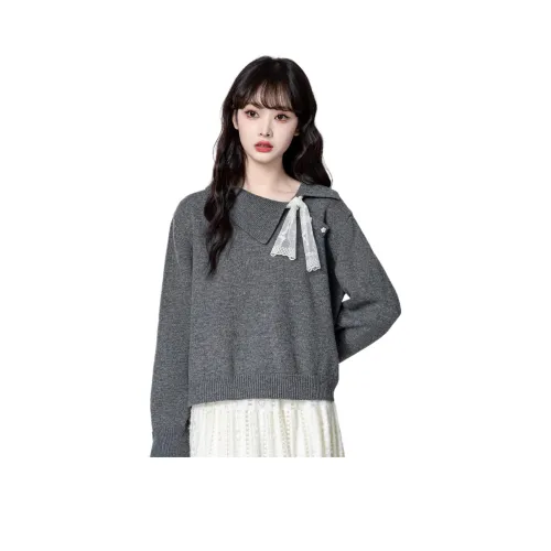 XIAOJUCHUANLI Серый Женский Трикотаж