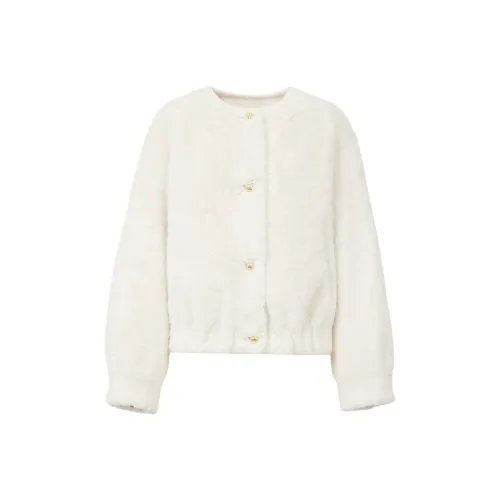 Hopeshow Экрю 004 Женские Меховые изделия