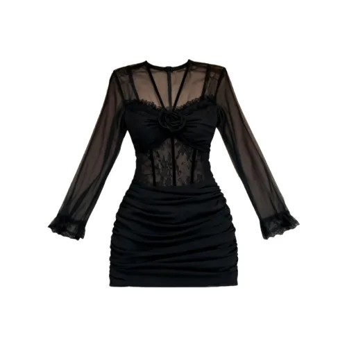 ONEPASS Длинное платье с длинными рукавами женское