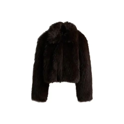 H M Темно-коричневые женские бархатные куртки