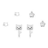 Серьги-звезды "Котенок"