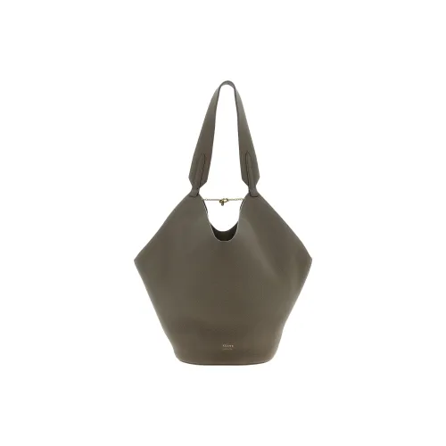 KHAITE Телячья кожа Сумка через плечо Женская Серого цвета