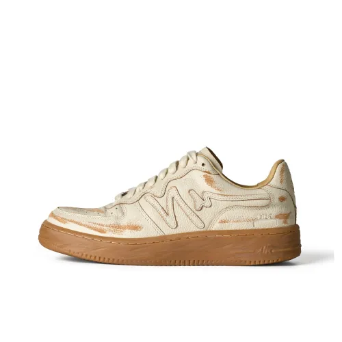 PIPG Скейтборд Кроссовки Низкие Белые Коричневые Унисекс