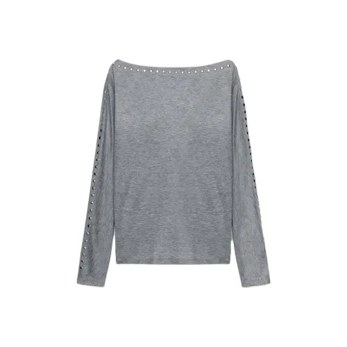 ZARA Зебра с принтом серые женские T-рубашки