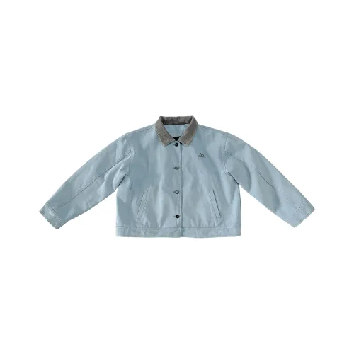 MARMORRIS Стираемая Куртка Унисекс Туманно-голубой Короткий и Широкий Cleanfit Пальто