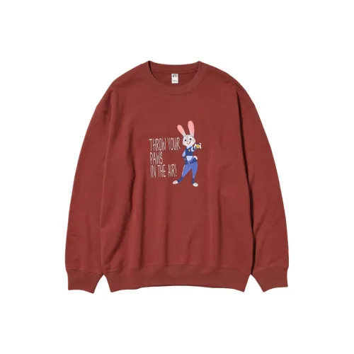UNIQLO x FENGKUANGDONGWUCHENG LIANMINGKUAN Zootopia Коллаборация FW25 Свитшот Мужской