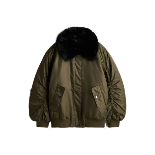 H M Темный хаки зеленый женский куртки