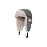 Серый [Утолщенный и с флисовой подкладкой шапка-ушанка]