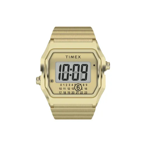 TIMEX MM6 MAISON MARGIELA Часы Электронный Механизм Нержавеющая Сталь Ремешок Золотой Циферблат Унисекс