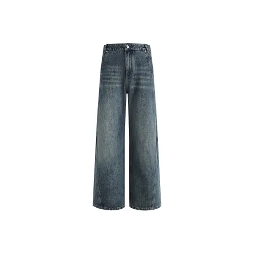 WAITINGWAVE Джинсы унисекс синие