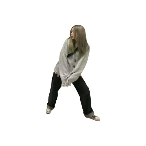 GUOZHEN Серый Женский Трикотаж