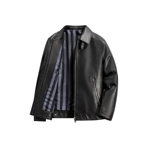 27DESHENGHUO Кожаная куртка мужская