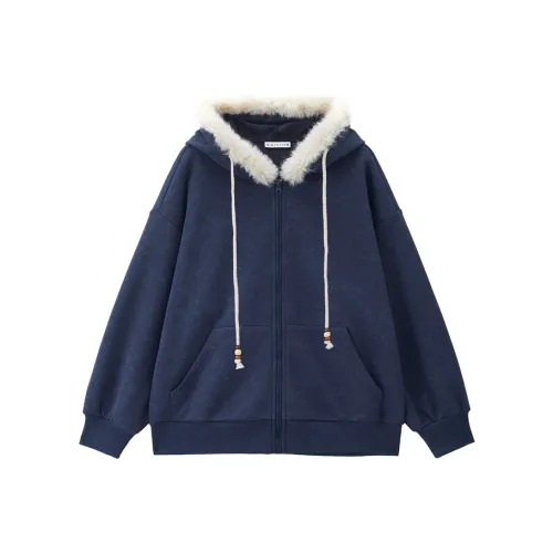 Giordano 06 Промытый Темно-синий Свитшоты для женщин