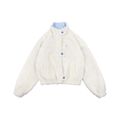 MeiHaoStore Синий Абрикос Двойная Сторонность Унисекс Куртки