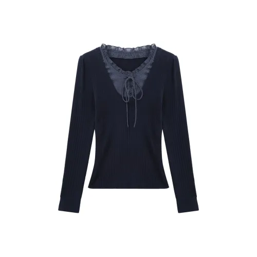 Another Alley Темно-синий Женская Трикотажная