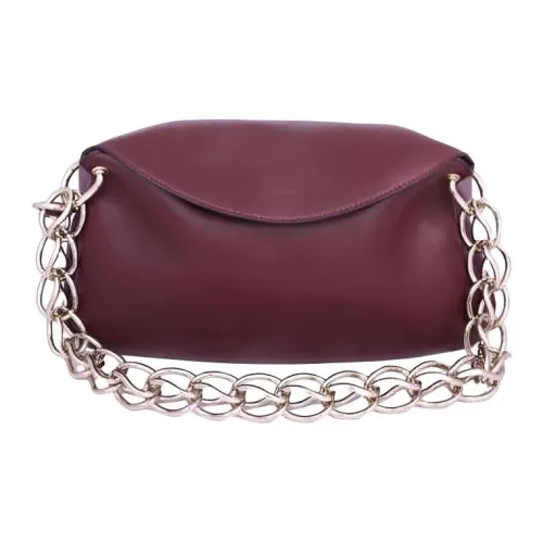 Chloe Juana Bright Calfskin Handbag Crossbody Bag Women's Burgundy