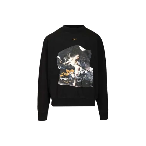 Off Белый Черный Мужские Свитшоты