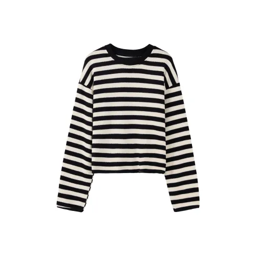 TOUCH Свитшот Женские Черный Rice Полосы